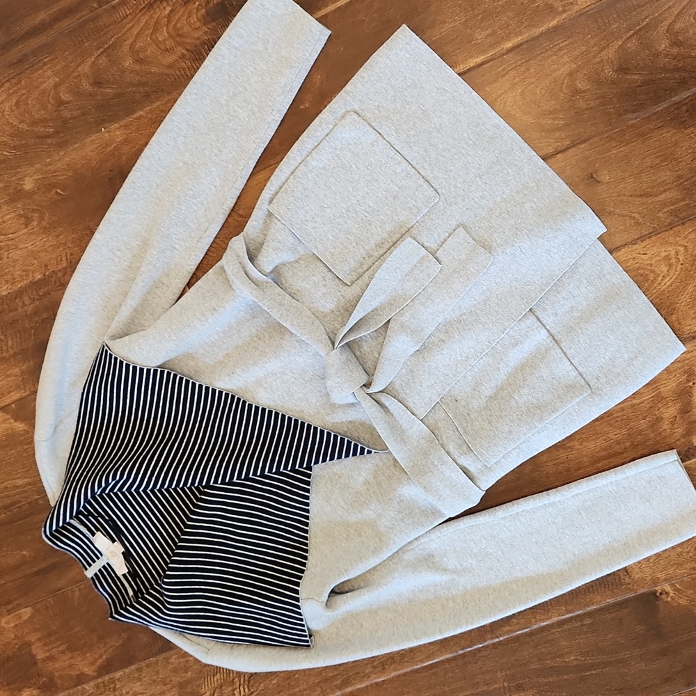 Loft Tie Waist Open Front Long Cardigan